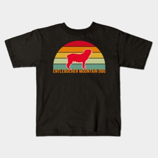 Entlebucher Mountain Dog Vintage Silhouette Kids T-Shirt